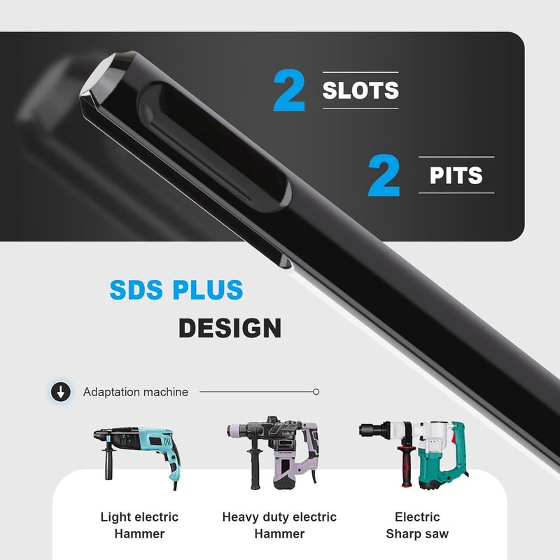 WOBLLMX 9/16" x 18" Auger Drill Bit with SDS Plus Shank for Wood,Tri Flute Ship Auger Long Drill Bit for Soft and Hard Wood,Tree Stump,Plastic,Drywall and Composite Materials - Image 3
